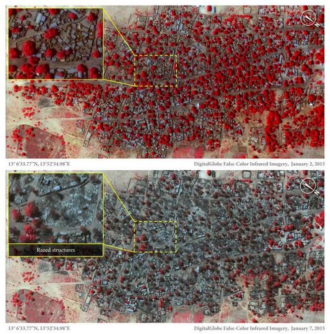 2.000 de oameni UCIŞI de Boko Haram. Distrugerile lăsate în urmă de gruparea teroristă, surprinse din satelit