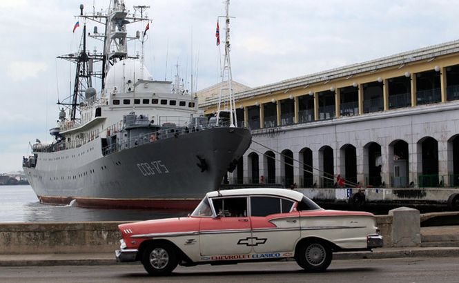 O navă de spionaj rusească a ancorat la Havana înainte de vizita istorică a unei delegaţii americane