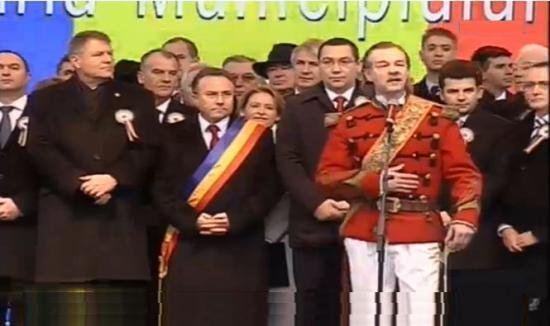 President Iohannis, PM Ponta, Chisinau and Cernauti City Mayors attend Union Day ceremonies in Iasi