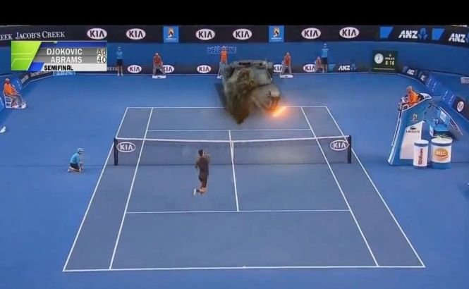 Djokovic vs cel mai tare tanc american. Cel mai bun să câştige! (VIDEO)
