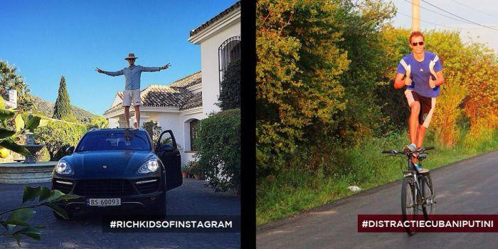 #distractiecubaniputini sau cum râd tinerii români de "copiii de bani gata" de pe Instagram. Imaginile fac înconjurul lumii 294898