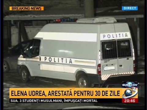 Former presidential candidate ELENA UDREA was arrested for 30 days