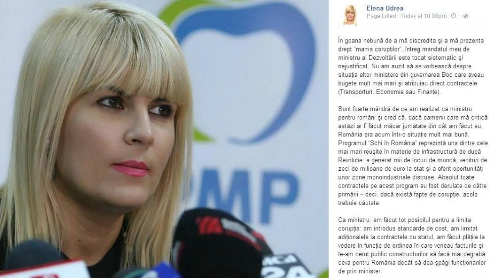 Elena Udrea urmăreşte Antena 3 din închisoare şi răspunde pe Facebook