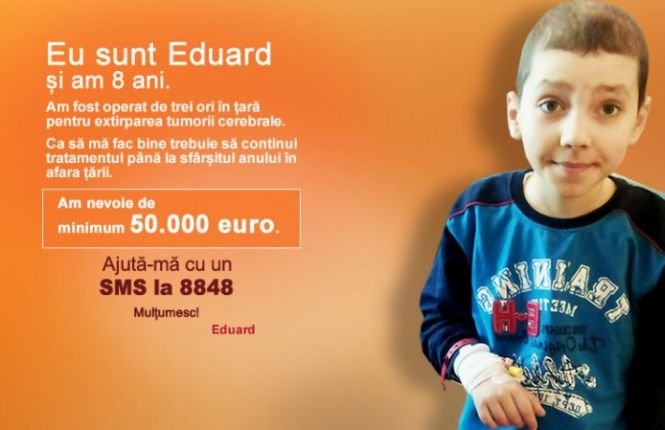 Vreau să ajut! Edi Topliceanu, un băieţel de 8 ani diagnosticat cu tumoare cerebrală, are nevoie de noi