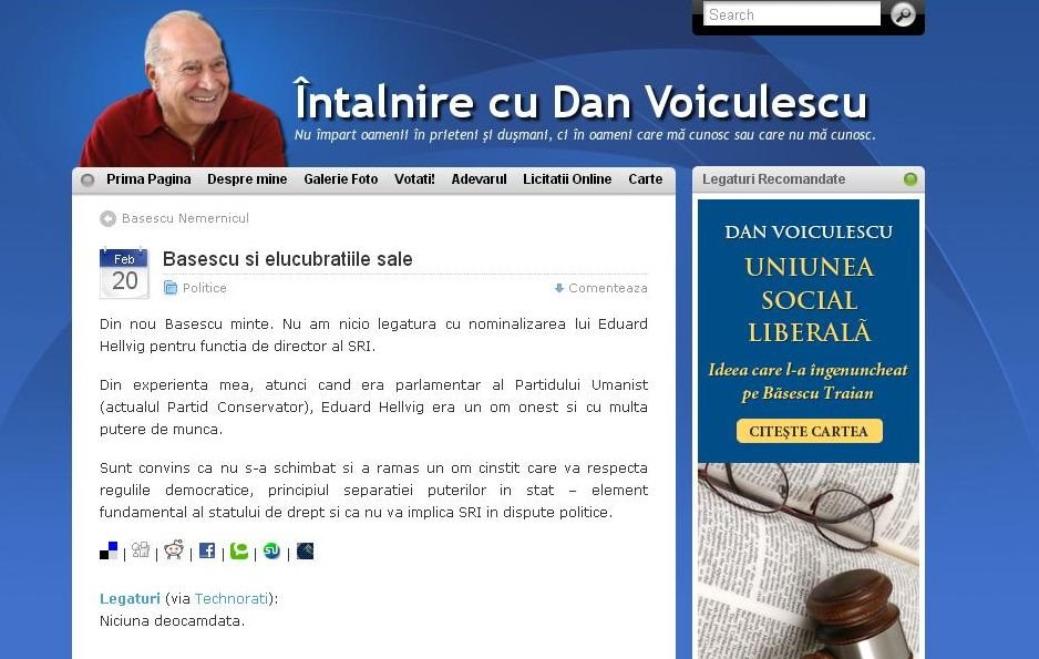 Dan Voiculescu, reacţie la atacul lui Traian Băsescu