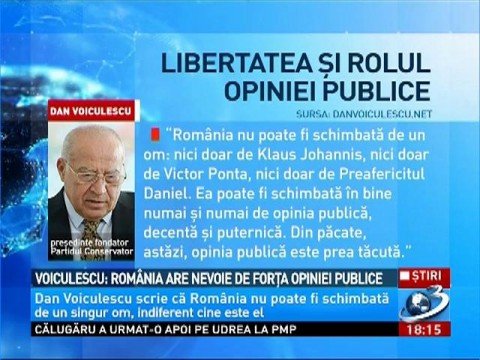 Dan Voiculescu: Romania needs the force of the public power