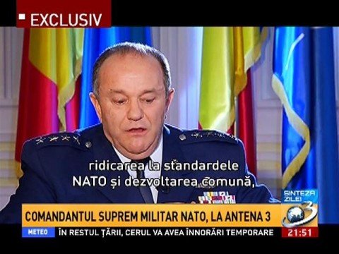 NATO Supreme Commander on Antena 3. General Philip Breedlove: NATO defends all its members, including Romania