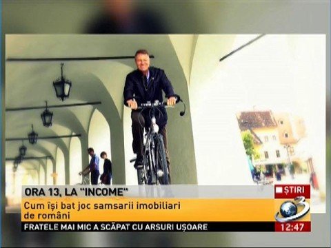 Iohannis urges Romanians to ride bikes: Improving the quality of life has to be an objective