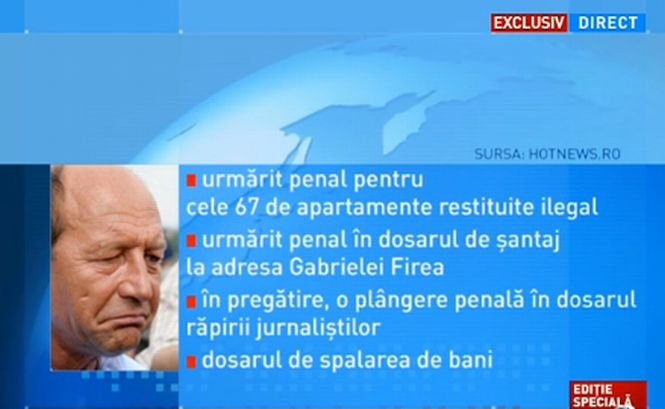 Ediţie Specială. 68 de dosare penale pe numele lui Băsescu