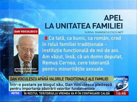 Dan Voiculescu defends traditional family values