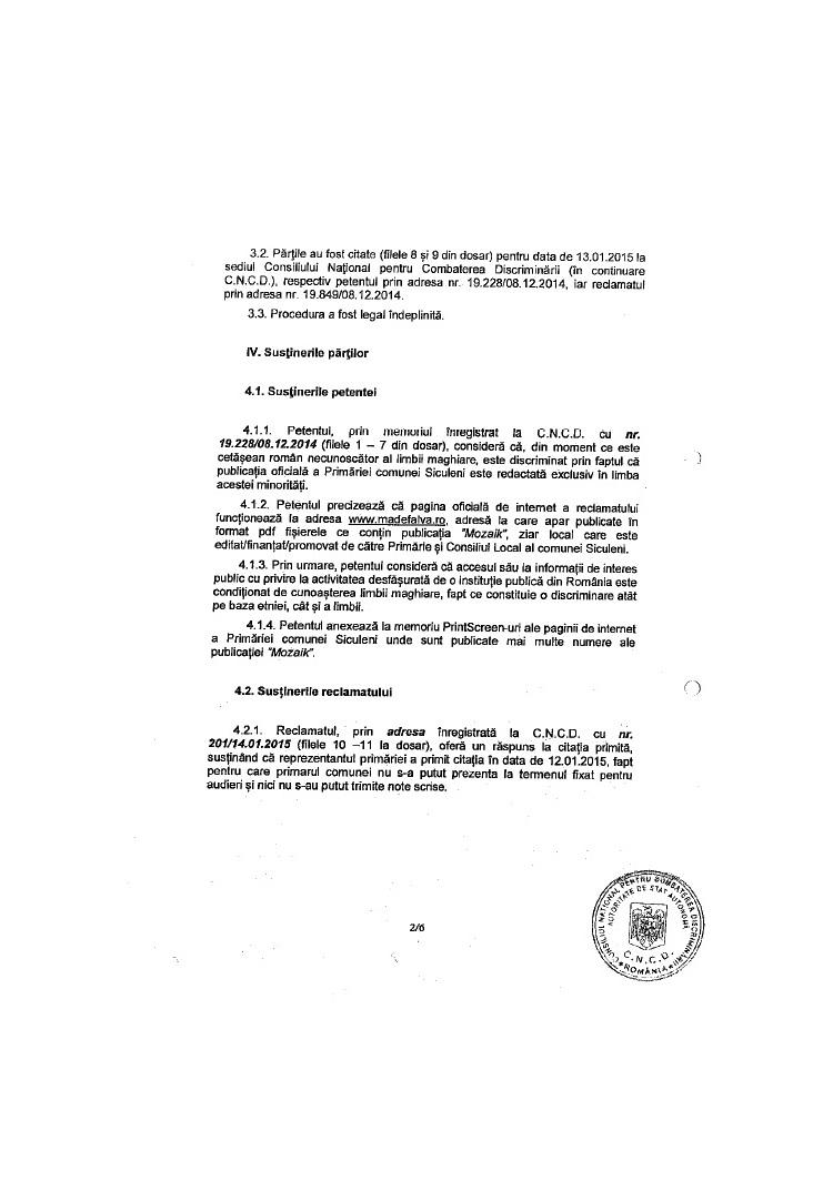 Primar UDMR-ist, amendat pentru DISCRIMINAREA românilor  307498