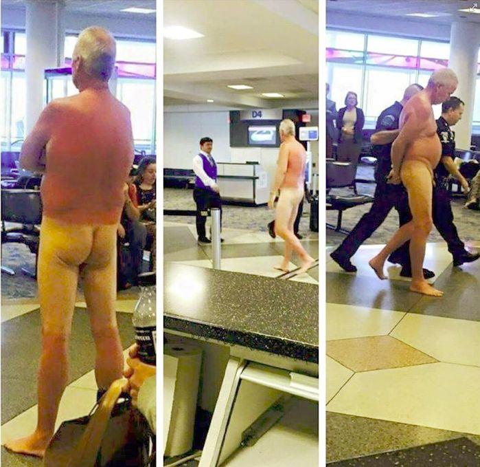 S-a DEZBRĂCAT în faţa călătorilor. Motivul pentru care acest bărbat a protestat la aeroport 307587