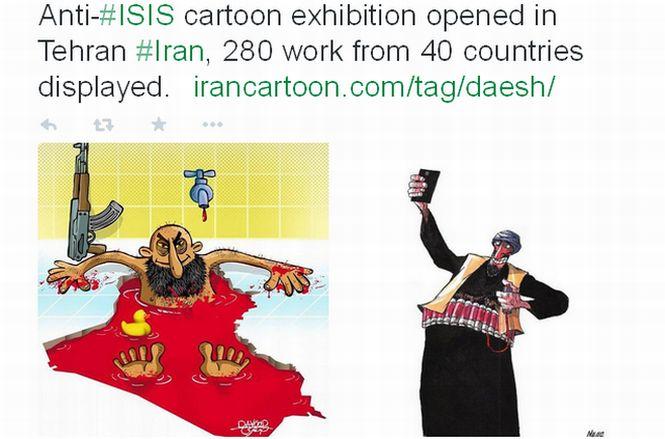Concurs de caricaturi care ironizează atrocităţile comise de gruparea Stat Islamic, organizat în Iran