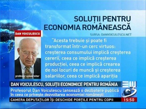 Dan Voiculescu, solutions to the Romanian economy