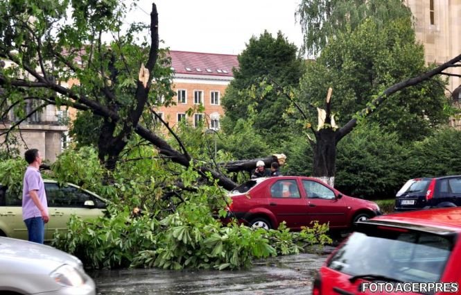 Furtunile au produs pagube însemnate în mai multe zone ale României