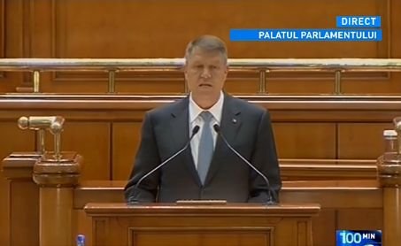 Klaus Iohannis, în Parlament: Strategia Naţională este o declaraţie pe care România o face