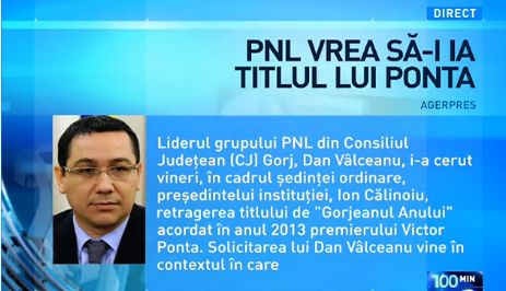 100 de Minute: PNL vrea să-l lase pe Ponta fără titlu