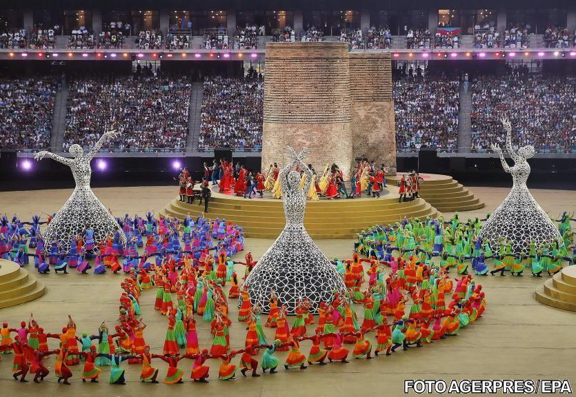 GALERIE FOTO. Ceremonie impresionantă la Baku, la finalul Jocurilor Europene din acest an 312196