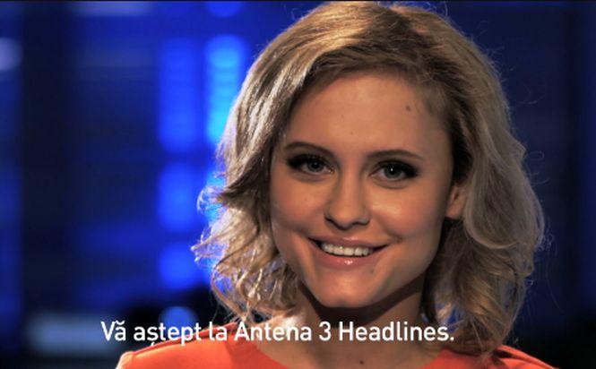 Antena 3 Headlines, cu Andreea Perminov, sâmbătă, ora 08:30 313537