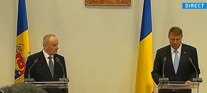 Iohannis, la întâlnirea cu Timofti: Republica Moldova îşi poate împlini destinul doar în Uniunea Europeană