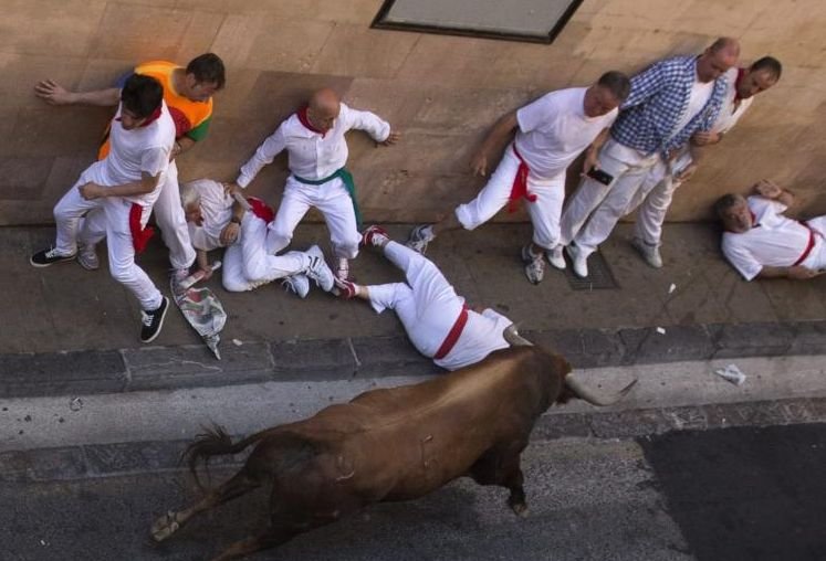 11 wounded in Spanish bull