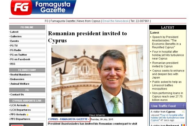 Klaus Iohannis, invitat în Cipru
