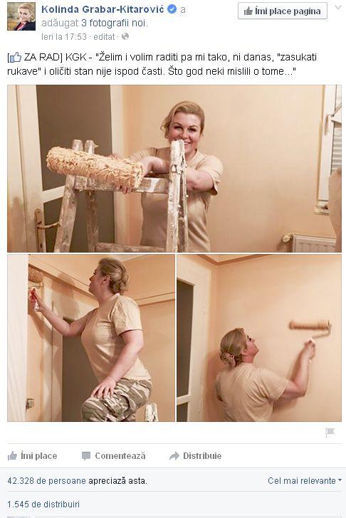 FOTO Preşedintele de ţară care îşi zugrăveşte singur apartamentul  319966