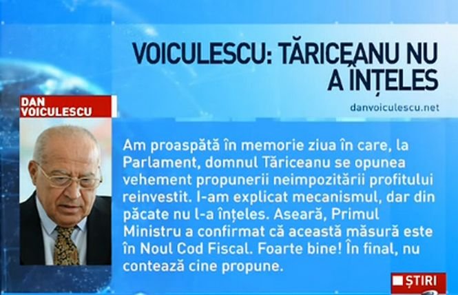Dan Voiculescu: Călin Popescu Tăriceanu nu a înţeles