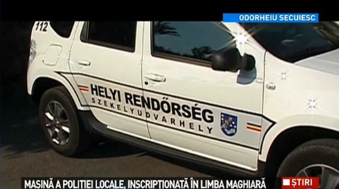 Poliţia Locală Odorheiu Secuiesc, somată să reinscripţioneze maşina în română şi maghiară
