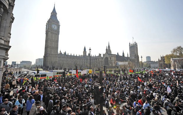 Proteste la Londra în favoarea refugiaţilor