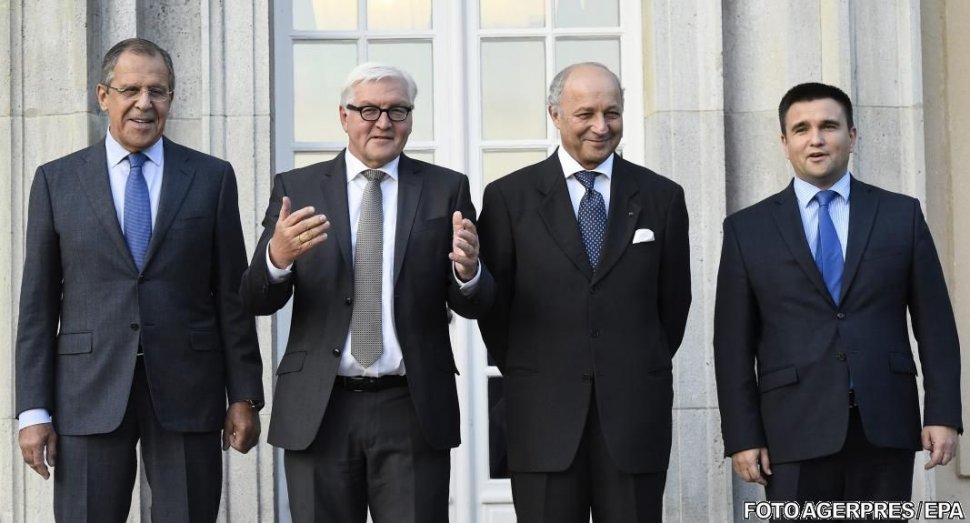 Miniştrii de externe ai Rusiei, Ucrainei, Franţei şi Germaniei au discutat despre &quot;armistiţiul fragil&quot; din Ucraina