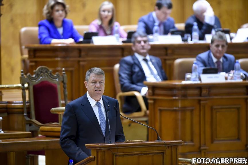 Iohannis în Parlament: Sunt probleme care ţin de coerenţa legilor, care se schimbă de zeci de ori