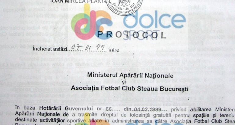 Documentele prin care MApN a cedat stadionul Steaua în 1999
