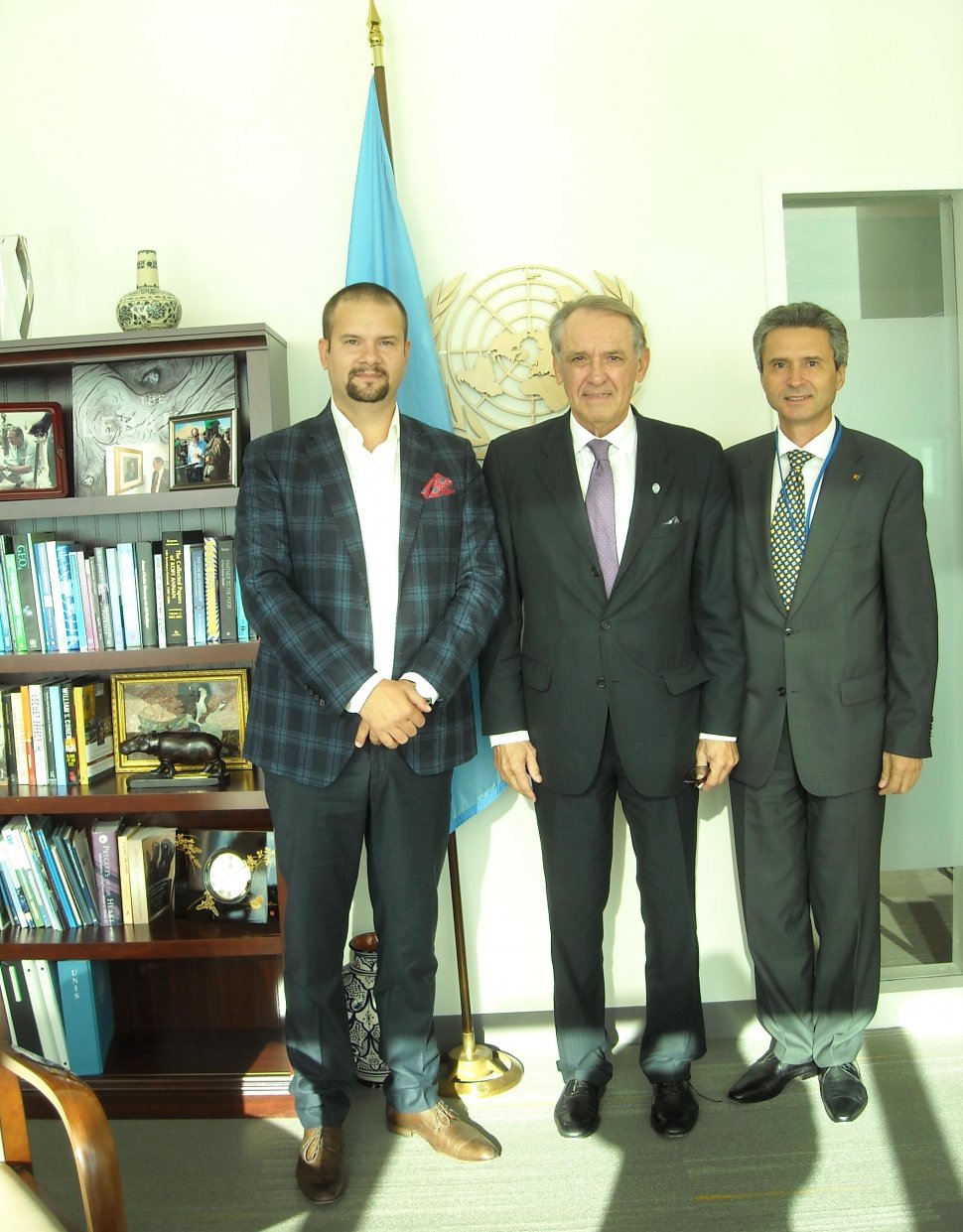 Directorul general al Agerpres s-a întâlnit cu ambasadorul României la ONU şi cu secretarul general adjunct al ONU