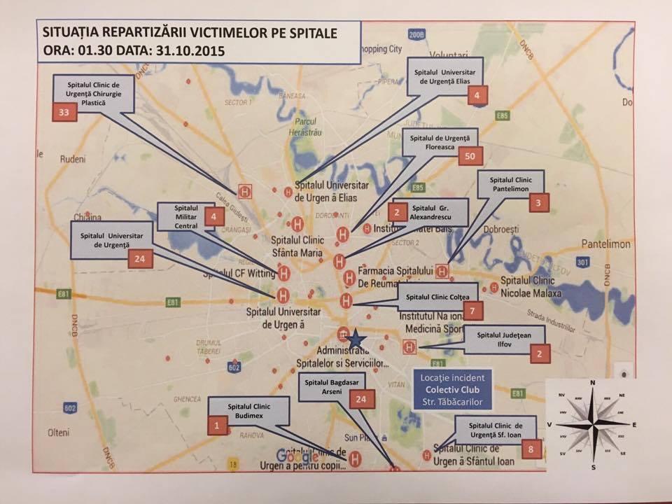 Liste de la spitale cu persoanele rănite în explozie şi repartizarea victimelor 339153