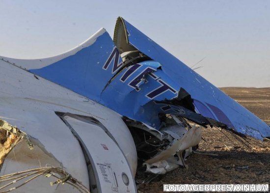 O cutie neagră a înregistrat sunete neobişnuite înainte de prăbuşirea avionului rus în Egipt