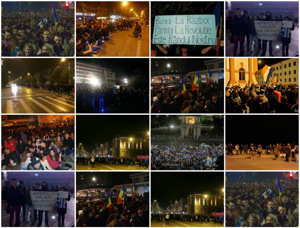 România în stradă. Cum s-au desfăşurat manifestaţiile de vineri seară în principalele oraşe