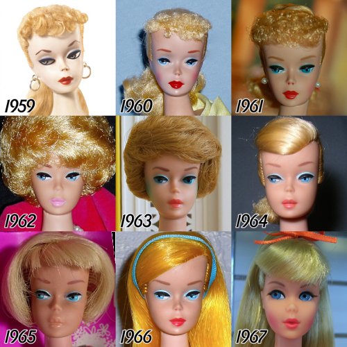 Cum arăta păpuşa Barbie în 1959? Iată evoluţia ei, de-a lungul timpului