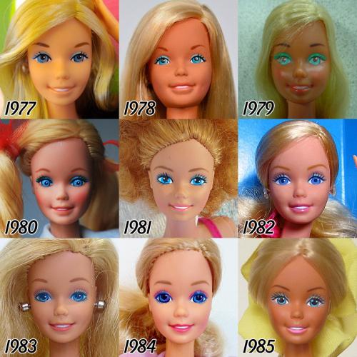 Cum arăta păpuşa Barbie în 1959? Iată evoluţia ei, de-a lungul timpului 342158