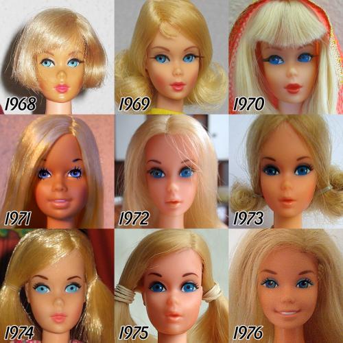 Cum arăta păpuşa Barbie în 1959? Iată evoluţia ei, de-a lungul timpului 342160