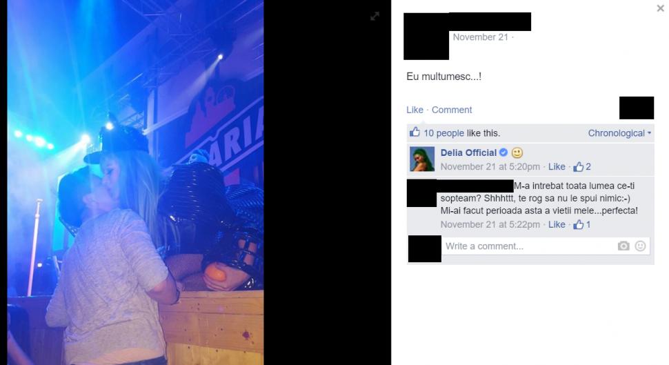 ”Am sărutat cea mai în vogă femeie”. Imaginea care a apărut pe pagina de Facebook a Deliei 344735
