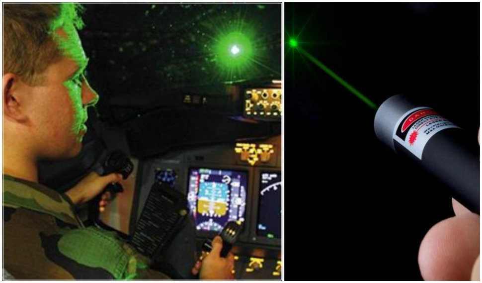 Un pilot de avion are retina arsă din cauza unui laser 
