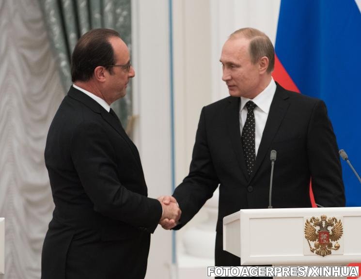 Hollande şi Putin vor coopera în lupta împotriva Statului Islamic