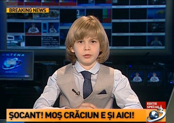 Ştirile Antena 3 cu Alex, băiatul Elei Crăciun