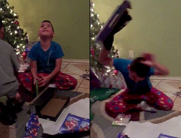 Reacţia furioasă a unui copil care nu a primit ce dorea de Crăciun. Clipul a devenit INSTANT viral pe Twitter