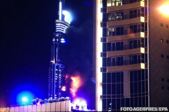 Incendiul din Dubai. Toți oamenii aflați în hotel au fost evacuați