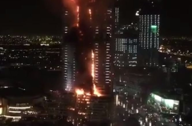 Român cazat la hotelul din Dubai care a luat foc: Este un posibil act terorist. Este un incendiu suspect, foarte rapid s-a propagat