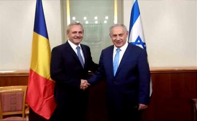 Președintele PSD, Liviu Dragnea, s-a întâlnit cu premierul israelian Benjamin Netanyahu