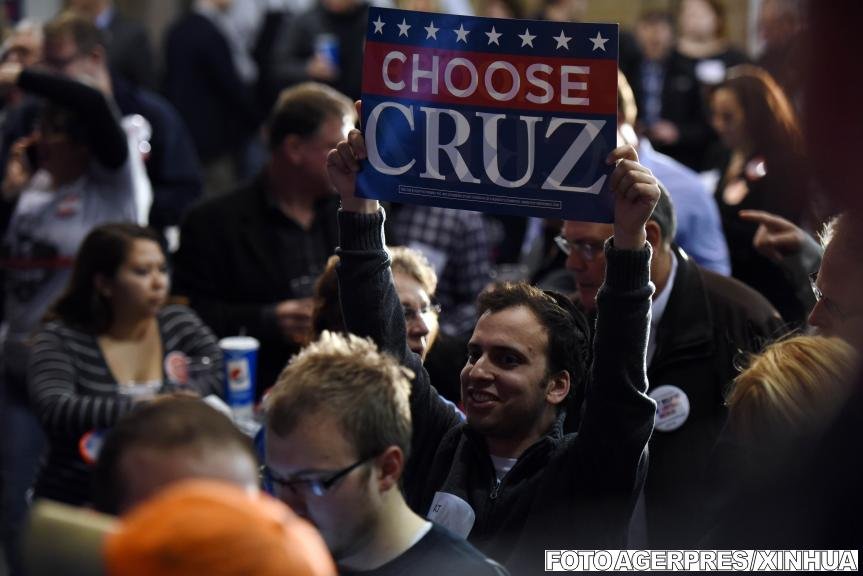 Alegeri SUA. Ted Cruz a câștigat în fața lui Donald Trump în Iowa