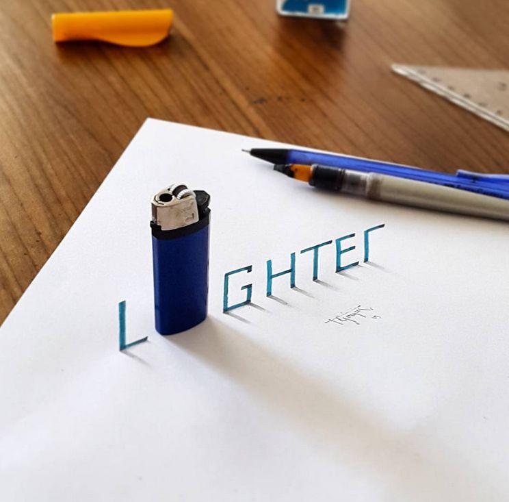 Cum arată scrisul în 3D. Cuvintele par că se ridică de pe foaie 361127